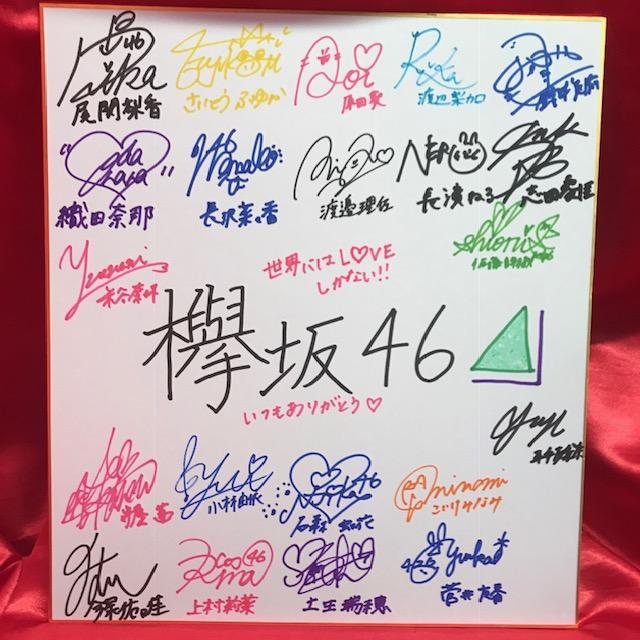欅坂46 サイレントマジョリティー 直筆サイン色紙 - アイドル